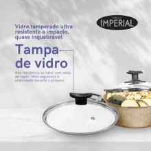 Large Robust Teflon Non-Stick Pan With Glass Lid N22 - 紅色 - 查看 5