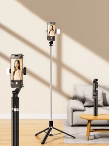 Bastone per selfie/treppiede retrattile da 170 cm/67 pollici con telecomando senza fili, compatibile con , telefoni Android, adatto per live streaming, vlog, riunioni di famiglia, feste di Natale, selfie portatili, attività all'aperto, interviste per vacanze estive, viaggi, attività all'aperto, live streaming