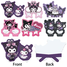 Sanrio Birthday Party Glasses Prop Set - Hello Kitty, My Melody, Kuromi-Themed Paper Photoboot Eyewear Decorations, No Feathers For Seasonal Holiday Parties