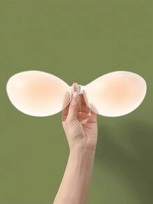 Invisible Push Up Bra, Adhesive Bra, Silicone Push Up Strapless Bra For Backless Dress, Wedding Dress - Khaki - View 3