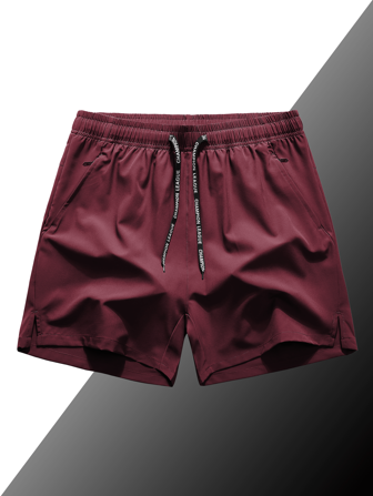 Pantalones cortos deportivos para hombres, de tela transpirable y de secado rápido para correr por la mañana, correr, ejercicio, gimnasia, temporada de verano