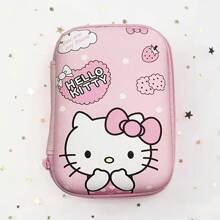Sanrio 1 Hello Kitty Reißverschluss Tasche, geeignet zum Aufbewahren von Datenkabeln und tragbarem elektronischem Zubehör, stoßfest, druckfest und langanhaltend.