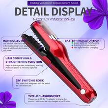 Recortadora inalámbrica recargable de puntas abiertas, recortadora de puntas abiertas, eliminador de cabello dañado, tratamiento de cuidado del cabello, recortadora de puntas de cabello recargable por USB portátil para uso doméstico, dispositivo de recorte de cabello, cuidado del cabello - Multicolor - Ver 9