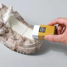 1 pieza Borrador de limpieza para calzado, borrador portátil para limpieza de zapatillas sin necesidad de lavar, bloque de goma quitamanchas para limpiar zapatillas, zapatos, zapatos deportivos, zapatos casuales, botas. Ideal para la temporada de graduación y vuelta al cole.