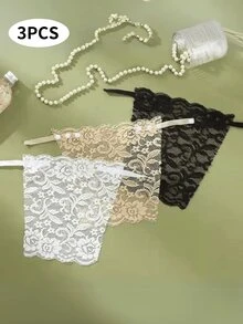 蕾丝胸垫 女士胸垫 防走光 遮胸 防滑胸垫 短款性感露背无肩带无缝夏季抹胸文胸 - 彩色 - 查看 2