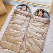 NetHong Sleeping Bag 4 Seasons Adults & Kids For Camping Hiking Trips Warm Cool Weather,Lightweight And Waterproof With Compression Bag,Indoors Outdoors Activities - Khaki - View 2