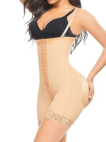 1 Pc Shapewear For Women Tummy Control Stage 2 Post Surgery Compression Garment Full Body Shaper Butt Lifter - Apricot - View 3
