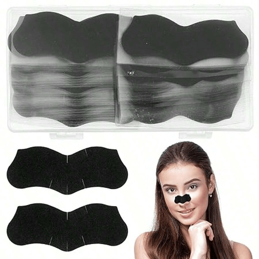 10 Pieces Of Bamboo Charcoal Cleaning And Blackhead Removal Nose Patch, Suitable For Blackheads, Pore Cleaning, Deep Cleaning, Nose Blackhead Remover, Effective Oil Control For Both Men And Women