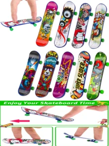 Set de 6/12 minirampas para dedos, juguetes de escritorio para trucos como regalos de fiesta, relleno de bolsas y piñatas, colores aleatorios