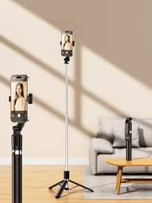 Bastone per selfie/treppiede retrattile da 170 cm/67 pollici con telecomando senza fili, compatibile con , telefoni Android, adatto per live streaming, vlog, riunioni di famiglia, feste di Natale, selfie portatili, attività all'aperto, interviste per vacanze estive, viaggi, attività all'aperto, live streaming
