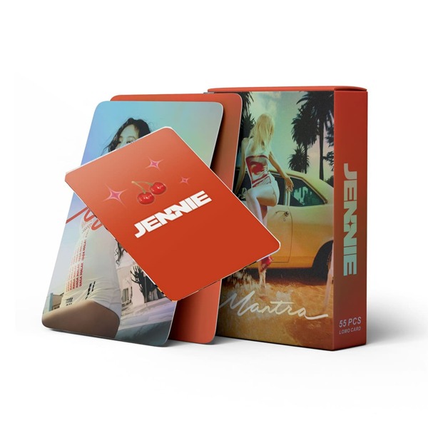 1set/55pcs Jennie Laser Photo Cards, SOLO Single Cards, Mantra Cards, Lomo Cards,School Supplies,Back To School