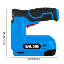 2-In-1 Cordless Nail Gun, 3.7V USB Powered Lithium Battery, Portable Electric Straight & Staples Tool For Woodworking, DIY, Home Renovation, Indoor Use, With Attached Accessories, 1500mAh Rechargeable Battery