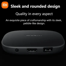 Xiaomi Mi TV Box S 3ra generación, calidad de imagen 4K UHD, Dolby Vision, plataforma de alto rendimiento de 6nm, WiFi 6 para una conexión a internet talla grande rápida, transmisión desde tu teléfono, control remoto Bluetooth de 360° con control de voz, Google TV