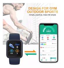 Reloj inteligente, reloj inteligente deportivo multifuncional para hombres y mujeres, con función de notificación de llamadas y mensajes, viene con auriculares Bluetooth gratis, dial personalizable, compatible con Android e iOS - Negro - Ver 3