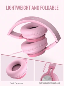 1 Pièce Casque Filaire Avec Microphone Et Contrôle De Volume, Casque Filaire Pliant Léger Et Ajustable