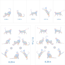 SHAWULA 10 pièces Autocollants de fenêtre pour chat pour empêcher les oiseaux de heurter les fenêtres, autocollants capteurs de soleil arc-en-ciel, autocollants vinyle arc-en-ciel réutilisables sans colle requise