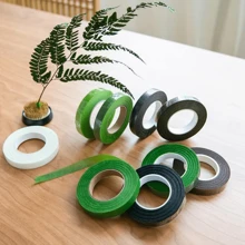 5pcs/1pc Green Floral Stem Wrap Tape, Artificial Flower Self-Adhesive Floral Tapes, Florist Green Ribbon, DIY Wedding Flower Supply, For Bouquet Stem Wrap And Floral Crafts, Wedding Bouquet