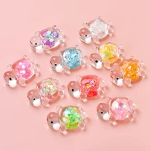 10pcs Glow-In-The-Dark 3D Turtle Figurines,Fish Tank Decor, - Colorful, Translucent Plastic Decorations For DIY Crafts, Party Favors, Classroom Rewards & Beach-Themed Events