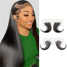 Niewidoczne nakładki na włosy z koronką z przodu dla kobiet - proste naturalne przedłużki włosów, łatwe w użyciu, zwiększające objętość plastry, lekkie i wygodne, bez potrzeby klejenia