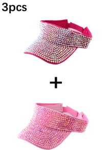 1pc Women's Premium Jewel Encrusted Colorful Rhinestone Embellished Baseball Cap, Dazzling & , Suitable For Daily Commute, Sports, Outdoor Activities
