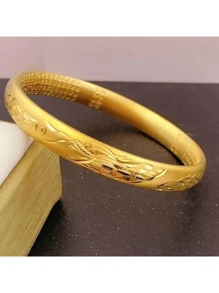 1 pulseira requintada feita à mão com escultura de dragão e fênix, elegante para uso diário e presente para mulheres