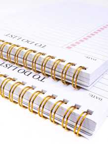 Trees 3pcs Pink Daily To-Do List Notepad Planner Spiral Notebook School Supplies,Back To School