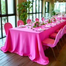 1 pezzo Tovaglia rettangolare grande blu/rosa in spandex - Disegno aderente, adatta per matrimoni, feste e banchetti | Lavabile in lavatrice e a mano | Decorazione riutilizzabile per eventi, adatta per più ospiti, decorazione per matrimoni
