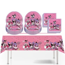 Sanrio Sanrio 41 Pcs Hello Kitty Party Decoration Hello Kitty Pink Kitty Including 1pc Tablecover 20 Pcs 7 Inches Plates And 20 Pcs 6.5 Inches Napkins Theme Birthday Party Decoration Favor Sets
