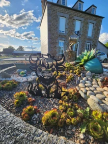 1 Stück Cartoon Kuh geformt Gartenstecker Dekor, niedlich für Garten, Pflanzer, Rasen, Bauernhof, Cut Out