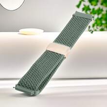 1pc 20mm Magnetic Woven Watch Band, Compatible With Samsung Galaxy Watch 7/6/5 Pro/4/6 Classic/Active 2 47mm/46mm/45mm/44mm/43mm/42mm/40mm; Suitable For Quick Release Replacement Strap For HW Watch GT3/2 42mm/GT 3 Pro/GT Cyber Watch; Magnetic Clasp Nylon Elastic Wristband For Garmin Vivoactive 5/3/Vivomove3/Forerunner 245/645/Venu/Venu 2 Plus/Venu Sq/Active 5/Amazfit Bip 3/Bip 3 Pro/GTS 3 2/Pop/Pop Pro/BIP/BIP Lite Smartwatches - 20mm - View 33
