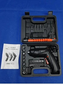 1pc 47-Piece Electric Screwdriver, Multifunctional Household Folding Lithium-Ion Screwdriver, Rechargeable Mini Screwdriver Set