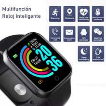 Reloj inteligente, reloj inteligente deportivo multifuncional para hombres y mujeres, con función de notificación de llamadas y mensajes, viene con auriculares Bluetooth gratis, dial personalizable, compatible con Android e iOS - Negro - Ver 2