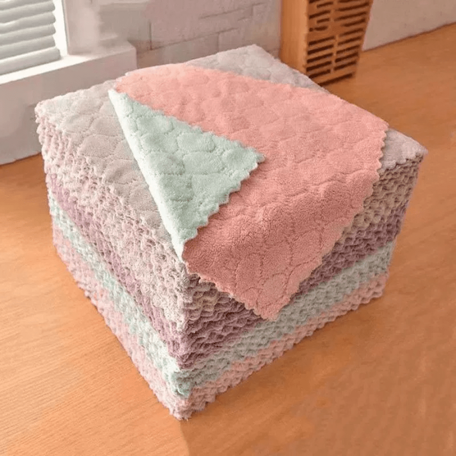 Coral Fleece vaatdoek, grote absorberende keukendoek, zachte schoonmaakdoeken voor thuisgebruik