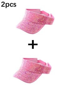 1pc Women's Premium Jewel Encrusted Colorful Rhinestone Embellished Baseball Cap, Dazzling & , Suitable For Daily Commute, Sports, Outdoor Activities