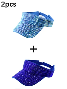 1pc Women's Premium Jewel Encrusted Colorful Rhinestone Embellished Baseball Cap, Dazzling & , Suitable For Daily Commute, Sports, Outdoor Activities