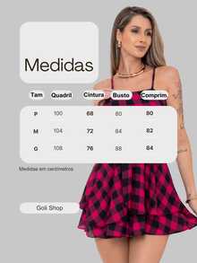 Plaid Jumpsuit Dress S To GG Women's June Party Look São João Fabric Duna Short Stylish Bow Waist Plaid Casual Cute Party Hem With Ruffle With Belt - 玫瑰紅 - 查看 8