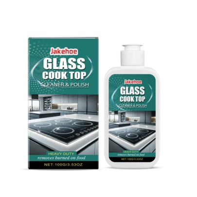 Glass Stove Cleaner & Polish Household Kitchen Cleaning For Induction And Ceramic Stoves Removes Stains And Restores Shine