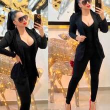 Women Suit Sets - Black - View 3