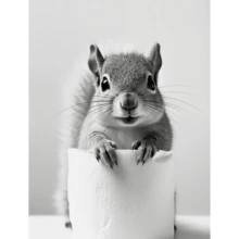 1pc Retro Black White Animal Toilet Lion Owl Cat Dog Canvas Prints For Living Room Bathroom Living Room Decor Optional Frame