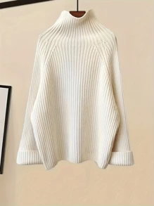 Conjunto de suéter y pantalones de punto con trenzado casual y elegante para usar en casa