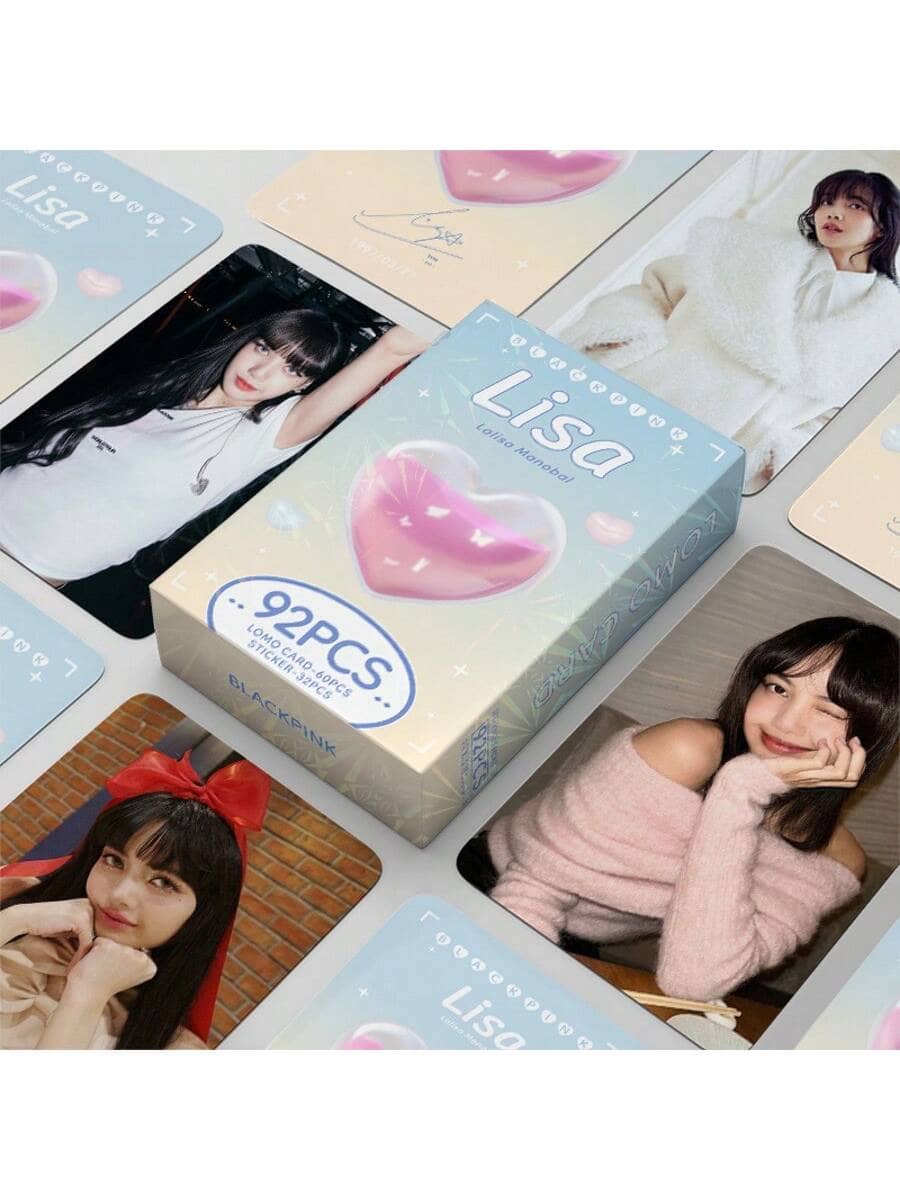 bandai Banpresto 60pcs Cards + 32pcs Stickers BORN PINK Packaging High Definition Lomo Anime Peripheral Cards Gifts, Halloween Gifts, Christmas Gifts