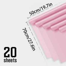 20pcs HEDOS Flower Bouquet Wrapping Paper - 20 Sheets Waterproof Pink Floral Wrapping Paper For Flower Bouquet, Graduation, Wedding, Birthday Gift Packaging