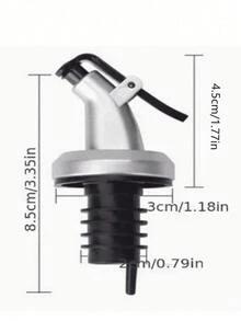 Botella dispensadora de líquidos de vidrio para la cocina, fácil de limpiar, no gotea, para salsa de soja/vinagre con boquilla ajustable para la mesa - transparente - Ver 14