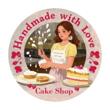 Handmade With Love Baking Stickers - Customizable Round Cartoon Design For Dessert Packaging, DIY Quotes & Teaching Labels, Perfect For Weddings, Anniversaries, And Personalized Gifts - Multicolor - View 22