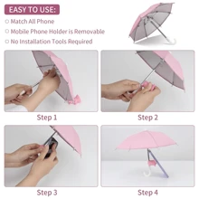 Paraguas de protección UV para teléfono - Paraguas para teléfono contra el sol con soporte de ventosa, soporte de ventosa ajustable para teléfono tipo cerdo, cubierta de sombra compatible con iPhone, teléfonos Android, regalo para cumpleaños, familia, amigos, para verano, vacaciones, playa, soporte para teléfono, accesorios para teléfono compatible con iPhone, teléfonos Android, regalo para cumpleaños, familia, amigos, para verano, vacaciones, playa