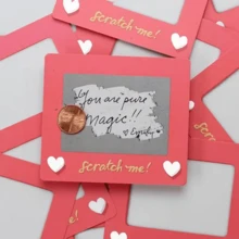 5 tarjetas de San Valentín para rascar, regalo conmemorativo DIY para parejas