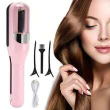 Recortadora inalámbrica recargable de puntas abiertas, recortadora de puntas abiertas, eliminador de cabello dañado, tratamiento de cuidado del cabello, recortadora de puntas de cabello recargable por USB portátil para uso doméstico, dispositivo de recorte de cabello, cuidado del cabello - Multicolor - Ver 15