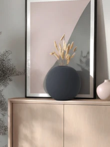 Um Vaso Esférico Dourado de Luxo Suave, Adequado para a Sala de Estar, Sala de Jantar, Escritório, Corredor...