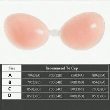 1 Pair Of Apricot Color Rotundity Women's Push Up Silicone Bust Patch Overseas Cordless Invisible Lingerie Teddy Lace Patch,Sticky Bra For Breast Lift Pasties Nipple Covers Invisible Silicone Adhesive Bra Petals Stick On Bra Strapless Bar Push UpBra Backless Bra Sticky Bra Seamless Bra No Show Bra
