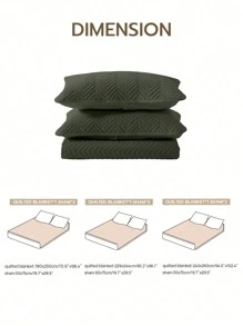 2/3-delige superzachte microvezel ultrasone steek all-season quiltset, klassieke, elegante stijl, comfortabele bedovertrek, lichtgewicht, wolkachtig aanvoelend beddengoed, quilt * 1 kussensloop * 2, stoffig blauw